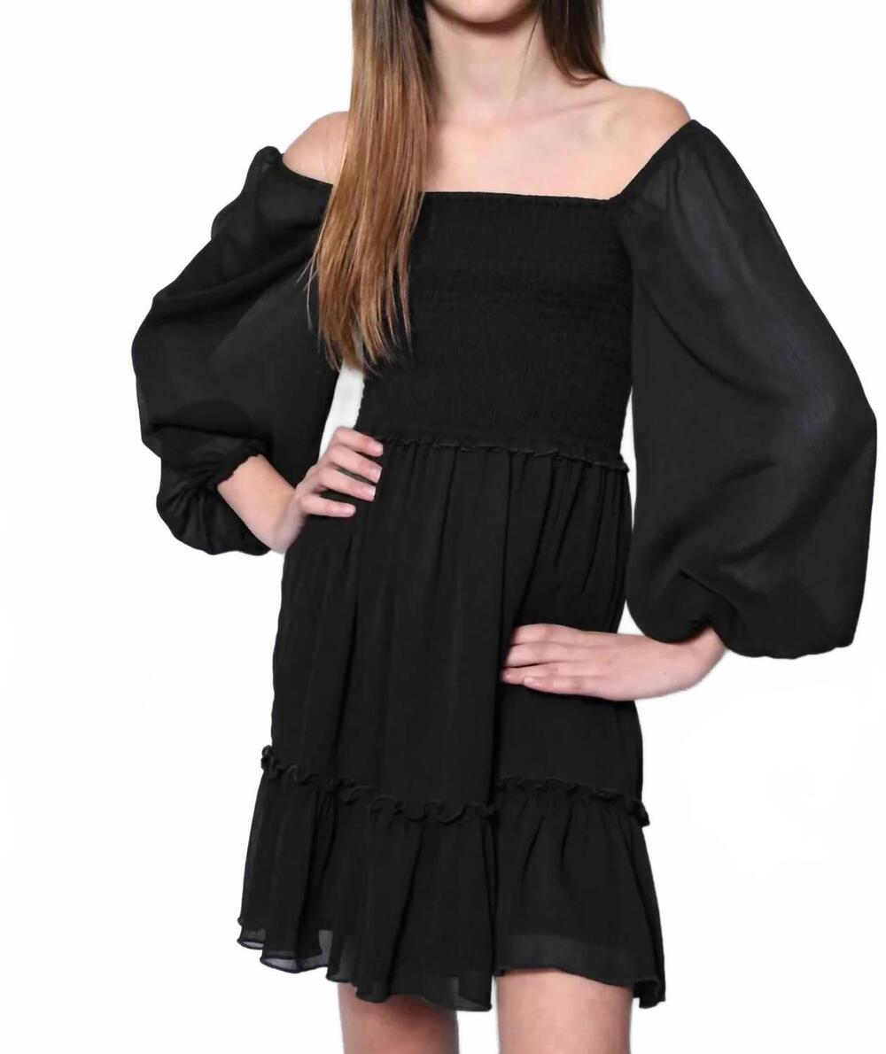 NEW KATIE J NYC girl's molly dress in black